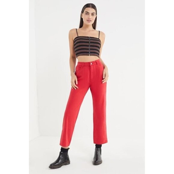 NEW DL1961 Jerry High Rise Vintage Straight Jeans in Outlaw Red 28 - Picture 1 of 7